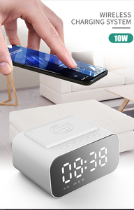 Horloge numérique portable <span class=keywords><strong>BT510</strong></span> avec écran LED, lampe intelligente sans fil 15W, radio-réveil FM, micro intégré, haut-parleur en plastique V5.0 - Product Image 3