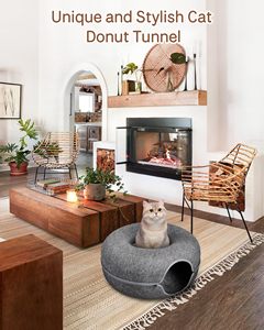 Prix de gros Tunnel amovible Nid pour chat en feutre Lit pour chat Maison drôle Grotte pour chat Intérieur adapté à toutes les saisons - Product Image 6