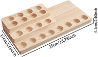Étagère de rangement et de présentation d'huiles essentielles moderne et durable en bois de pin sur mesure à trois niveaux avec plateau à roulettes pour flacons de 5/10/15/20 ml