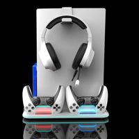 Nouvelle Base de Refroidissement Multifonctionnelle pour Console de Jeu Slim, Support de Charge pour Manettes PlayStation 5 et Lecteur de Disques de Jeu