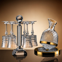 Gobelet à vin rouge en cristal de style européen de luxe, transparent, design de banquet