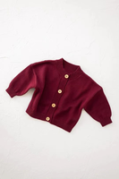 Ensemble de vêtements chauds pour bébé en tricot pour filles, 100% coton, tricot d'automne et d'hiver, cardigan et évasés