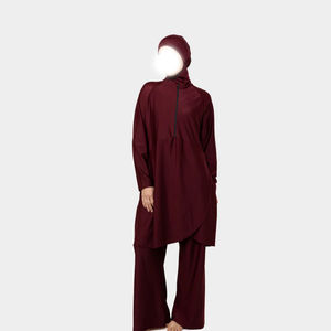 Women's <b>Print</b> Long Sleeve <b>Islamic</b> Swim Suit Muslim Style High Cut Bottom Swimwear <b>Islamic</b> Burkinis Wear 1 Piece Spandex/Nylon - Product Image 5