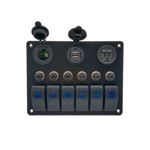 Panel <span class=keywords><strong>de</strong></span> interruptores basculantes a prueba <span class=keywords><strong>de</strong></span> agua <span class=keywords><strong>de</strong></span> 12V y 24V, material ignífugo con <span class=keywords><strong>lentes</strong></span> rojas, verdes, azules, naranjas y blancas, interruptores marinos - Product Image 5