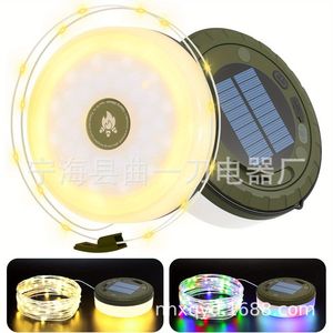 Tira de Luces LED para Camping, 10m, Energía Solar, Portátil, Luz Ambiental para Tienda de Campaña, Blanco Cálido, 7 Colores - Product Image 2