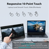 Monitor IPS 15,6 inci Portabel HDR Plug and Play Smart Cover Tipe C FHD 1920x1080P dengan Speaker Internal untuk Laptop dan Perjalanan