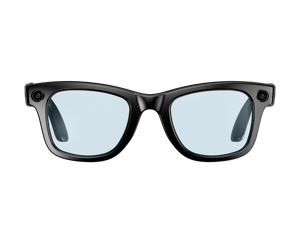 Lunettes Intelligentes W610T Monture Noire Verres Bleus Double Caméra Plastique Titane Idéales pour le Travail et les Voyages - Product Image 1