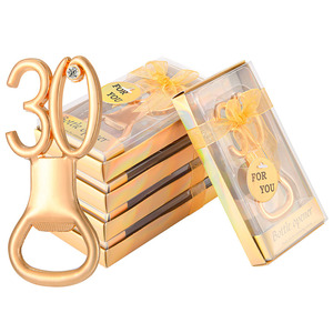 Apribottiglie in Metallo Ecologico per 30° <span class=keywords><strong>Compleanno</strong></span>, Souvenir per Anniversario, Numeri per Feste di <span class=keywords><strong>Compleanno</strong></span>, Bomboniere per Ospiti - Product Image 1