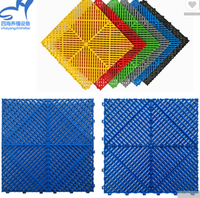 Dalles de sol modulaires en plastique PP antidérapantes et durables pour atelier et garage, 400*400*18mm, vente en gros