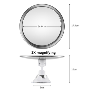<span class=keywords><strong>Miroir</strong></span> <span class=keywords><strong>de</strong></span> douche mural puissant et personnalisé en ABS, silicone et verre, <span class=keywords><strong>grossissant</strong></span> 3X, avec fixation à ventouse améliorée pour <span class=keywords><strong>salle</strong></span> <span class=keywords><strong>de</strong></span> <span class=keywords><strong>bain</strong></span> - Product Image 5