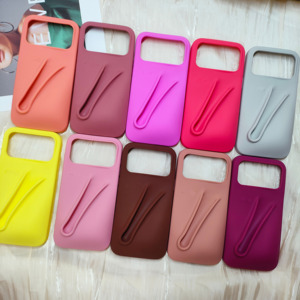 Coque de téléphone en silicone 3D avec gloss à lèvres pour téléphone 11 12 13 14 15 16 17Pro Max, baume à lèvres, ensemble en caoutchouc, rouge à lèvres, coque arrière - Product Image 1