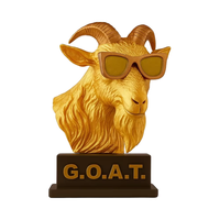 WeiVista Resin G.O.A.T. Trophée Sculpture « Le Plus Grand de Tous les Temps » – Prix Drôle « Corne de Chèvre »