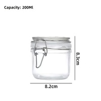 Pot en verre carré classique de 500 ml certifié CE FCC ROHS, hermétique, résistant à la chaleur, de qualité alimentaire, réutilisable, transparent