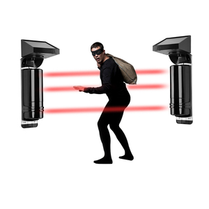 Kit d'alarme GSM WiFi, 3 faisceaux, détecteur d'intrusion infrarouge actif extérieur, 433 MHz, système d'alarme de sécurité domestique intelligent à énergie solaire - Product Image 1