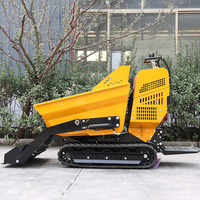 Kostenloser Versand 500kg Diesel-Mini-Raupendumper mit Hydraulikpumpe und Kippfunktion für Bau- und Landwirtschaftseinsatz