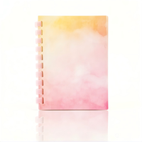 Cahiers personnalisables à spirale avec des motifs colorés en aquarelle pour étudiants