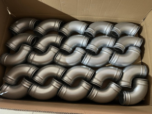 Coudes à 90 degrés pour systèmes CVC B90X, coudes de ventilation spirale avec nervures de renforcement et revêtement adhésif - Product Image 6