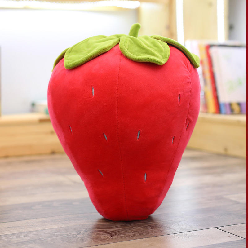 Cartoon Down Cotton Strawberry Plush Doll Customizable Simulated Fruit ...