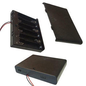 Boîtier de piles 6xAA en plastique ABS, 1,5 V, 3 V, 4,5 V, 6 V, 7,5 V, 9 V, 1, 2, 3, 4, 5, 6 emplacements, couvercle noir, boîte OEM - Product Image 4
