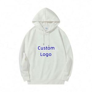 Sweat-shirt unisexe épais anti-boulochage surdimensionné uni avec logo personnalisé à capuche pour homme pour l'hiver – Vente en gros - Product Image 1