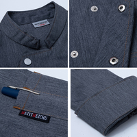 Vente en gros de manteau de chef, lot de 3 pièces, veste de chef en sergé spandex de cuisine, uniforme de chef chulele de restaurant