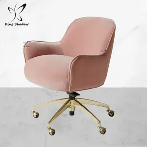 Ensemble de meubles de salon de coiffure rose, fauteuil de manucure, canapé en veille avec roulettes, de très bonne qualité, style moderne