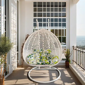 Silla Colgante Tipo <span class=keywords><strong>Huevo</strong></span> para Jardín, Patio, Balcón, Silla Colgante Doble para Jardín - Product Image 3