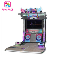 Funspace Machine de simulation de danse musicale à 2 joueurs Machine de jeu de danse d'arcade/Machine de jeu de danse de musique vidéo