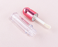 Tube de brillant à lèvres en forme de boule de 4.5ml Récipient d'huile pour les lèvres de maquillage Tube de blâme pour lèvres transparent personnalisé pour emballage cosmétique