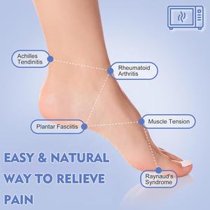 Pantuflas Elásticas de Felpa Suave con Bolsas de Calor Extraíbles, Calentador de <span class=keywords><strong>Pies</strong></span> para <span class=keywords><strong>Microondas</strong></span>, Almohadilla Térmica para el Dolor Menstrual - Product Image 3