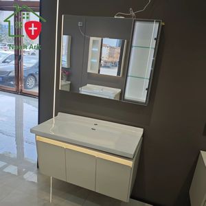 Luz LED de tocador Rectangular inteligente montada en la pared para el hogar y el hotel, retroiluminada con luces, armario con espejo de baño Led - Product Image 5