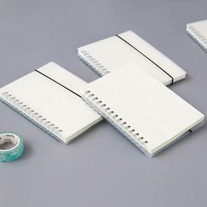 Wholesale Sier Spiral <b>Notebook</b> 16k/32k/48k Frosted PP Hard Cover Elastic Band <b>Blank</b>/Line/Dots/Grid Custom Logo - Product Image 4
