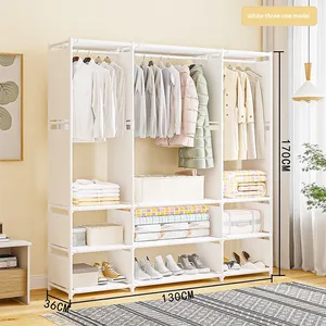 <span class=keywords><strong>Perchero</strong></span> Moderno <span class=keywords><strong>de</strong></span> Hierro con 5 Estantes y Ganchos, Mueble Multifuncional para el Hogar, Almacenamiento <span class=keywords><strong>de</strong></span> Ropa para Sala <span class=keywords><strong>de</strong></span> Estar - Product Image 6