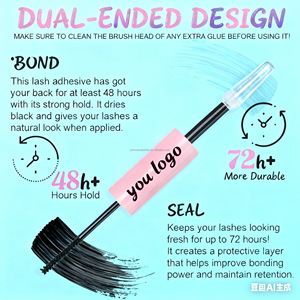 Pegamento y Sellador para Pestañas DIY, Removedor de Pegamento para Pestañas en Racimo, Pegamento para Extensiones de Pestañas de Larga Duración y Fijación Fuerte, Pinzas para Pegamento de Pestañas DIY - Product Image 4