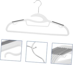 Perchas de Plástico Resistentes para Ropa, Perchas Antideslizantes para Abrigos, Perchas de Plástico Ahorradoras de Espacio con Diseño Antideslizante para Armario - Product Image 4