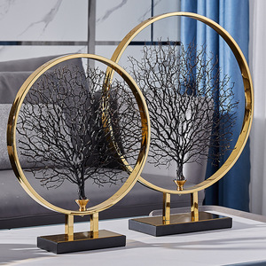 Sculpture Fer Géométrique <span class=keywords><strong>Bureau</strong></span> Mer Arbre Creative Maison Métal Décoration Couloir Pour La Maison Objets - Product Image 2