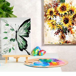 24 रंग पानी आधारित उच्च एकाग्रता कम गंध एक्रिलिक पेंट के लिए कैनवास चमड़े की लकड़ी के वार्डरोब टेबल डाइंग वर्णनों के लिए सेट - Product Image 4