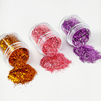Lot de 5 flacons minces à paillettes (10g chacun) pour le nail art DIY et les décorations de fête
