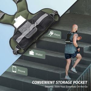 Gilet lesté respirant personnalisé avec logo, 15 kg, sangles réglables et rembourrage pour entraînement cardio en salle de sport – Gilets lestés personnalisés - Product Image 3