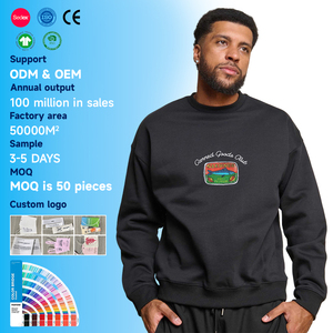 Sweat-shirt à col rond en molleton 100% coton pour hommes Pakistan Made Winter Season Embroidered <span class=keywords><strong>Slik</strong></span> Sérigraphie Tailles XS XL ODM Supply - Product Image 1