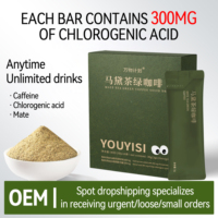 Thé en poudre amincissant Yerba Mate importé de Chine, faible en glucides, sans sucre, emballage en boîte, vente en gros
