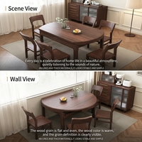Table à manger extensible et pliable en bois de noyer noir massif, design carré moderne minimaliste de style chinois, mobilier domestique à double usage