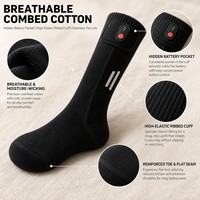 Chauffe-pieds électrique personnalisé pour les commandes OEM et ODM, chaussettes chauffantes unisexes à chauffage rapide et boîte d'emballage sur mesure