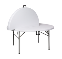 Table pliante d'extérieur robuste et résistante aux intempéries pour événements, banquets, jardins et patios, capacité 330 lbs, vente en gros