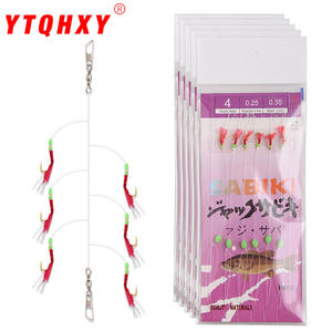 ชุดเบ็ดตกปลา Xy 604 Bionic Shrimp Skin Hooks เรืองแสงในที่มืด สำหรับตกปลาแบส ขนาดเบอร์ 4 ถึง 20 ใช้ได้ในอ่างเก็บน้ำและบ่อปลา ผลิตจากเหล็กกล้าคาร์บอนสูง - Product Image 3
