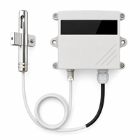 Capteur de température et d'humidité pour conduits d'air TH800 IP64 étanche haute précision, transmetteur Modbus-RTU avec écran LCD 24VDC pour CVC