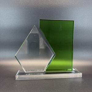 Multi Styles Sublimation Jade Glass Awards Crystal Glass Trophy Plate Blank for Printing Photo Frame Crafts&Gifts Custom