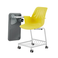 Chaises de bureau modernes en plastique pour salle de formation, enfants, étudiants, bureau, école, avec tablette d'écriture