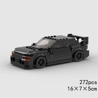 Compatible avec les petites pièces, voiture de course de luxe MOC, assemblage éducatif, bricolage, jouets de construction en plastique ABS pour enfants