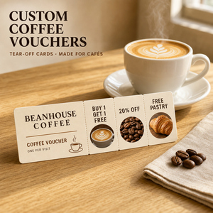 Billets coupés sur mesure pour les promotions <span class=keywords><strong>de</strong></span> boissons dans les cafés et les salons <span class=keywords><strong>de</strong></span> thé, avec logo et couleur personnalisables - Product Image 1